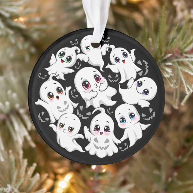 Baby Ghosts Spooky Cute Halloween Mood Ornament (Tree)