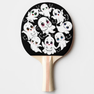 Baby Ghosts Spooky Cute Halloween Mood Ping Pong Paddle