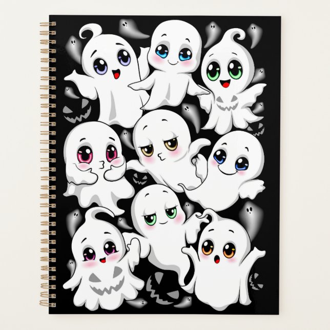 Baby Ghosts Spooky Cute Halloween Mood Planner (Front)