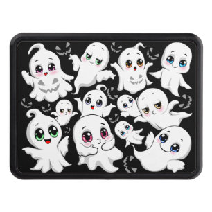Baby Ghosts Spooky Cute Halloween Mood Trailer Hitch Cover