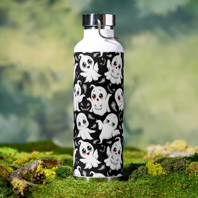 Baby Ghosts Spooky Cute Halloween Mood Water Bottle (Outdoor)