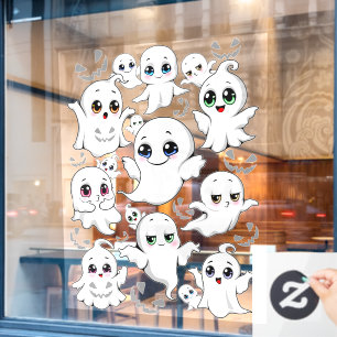Baby Ghosts Spooky Cute Halloween Mood Window Cling