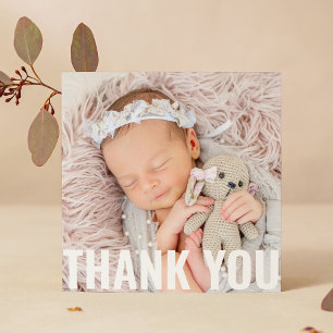 Baby Gift Modern Thank You Newborn Baby Shower Card