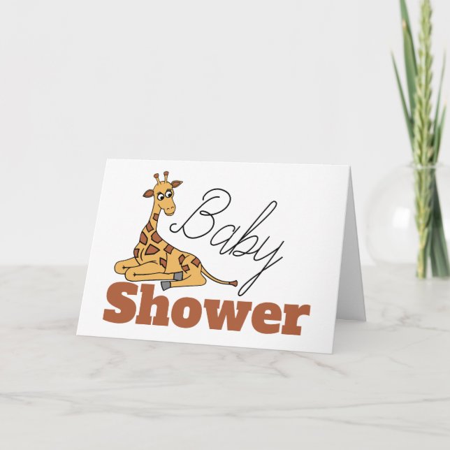 Baby Giraffe, Baby shower Invitation (Devant)