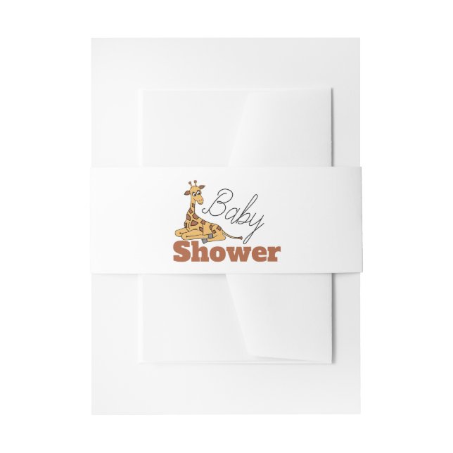 Baby Giraffe, Baby Shower Invitation Belly Band (Front Example)