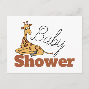 Baby Giraffe, Baby Shower Invitation Postcard