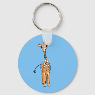 Baby Giraffe - blue Keychain
