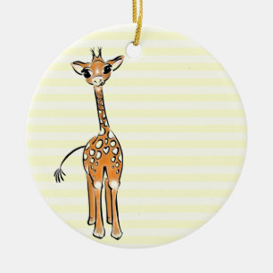 Baby Giraffe Ceramic Ornament