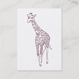 Baby Giraffe Colouring Business Cards