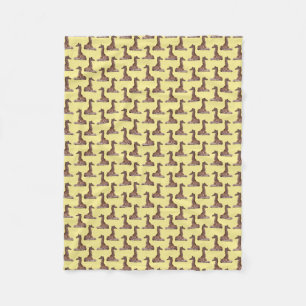 Baby Giraffe Frenzy Fleece Blanket (Yellow)