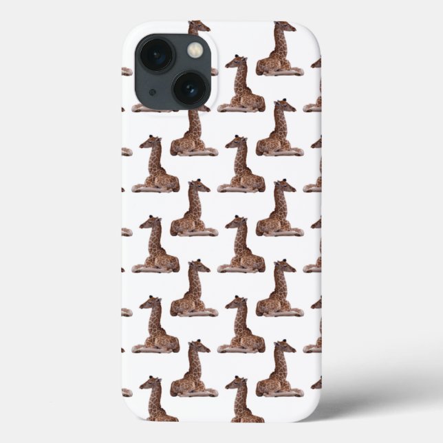 Baby Giraffe Frenzy iPad Case (White) (Back)