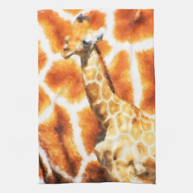 Baby Giraffe Kitchen Towel (Vertical)