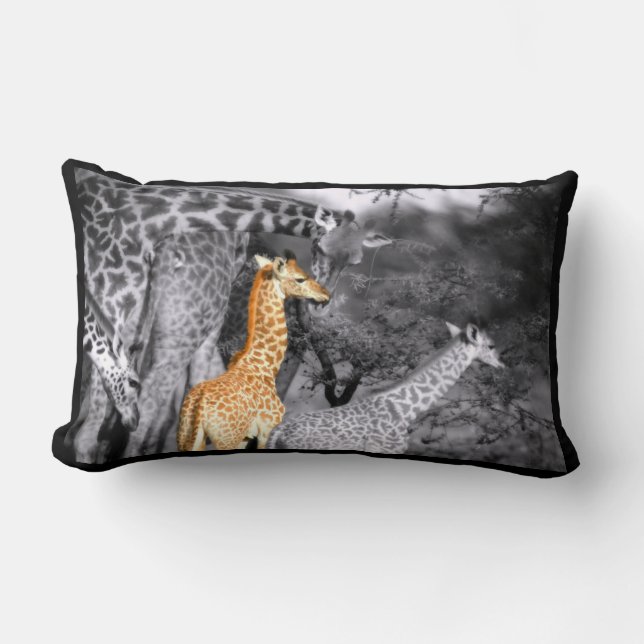 Baby Giraffe Lumbar Pillow (Front)
