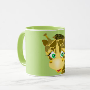 Baby Giraffe Mug Gift - Custom Colours - Text