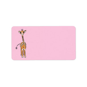 Baby Giraffe - pink Label