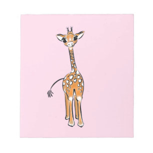 Baby Giraffe - pink Notepad