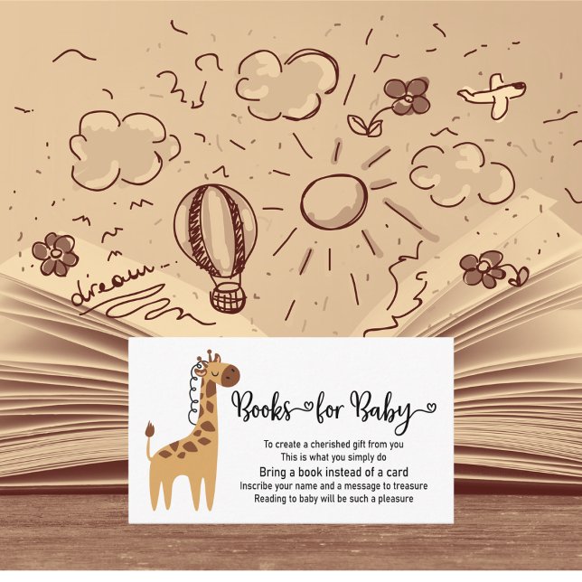 Baby Giraffe Safari Book Request  Enclosure Card (Creator Uploaded)
