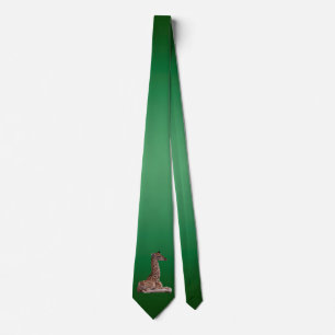 Baby Giraffe Tie Double Sided (Light/Dark Green)