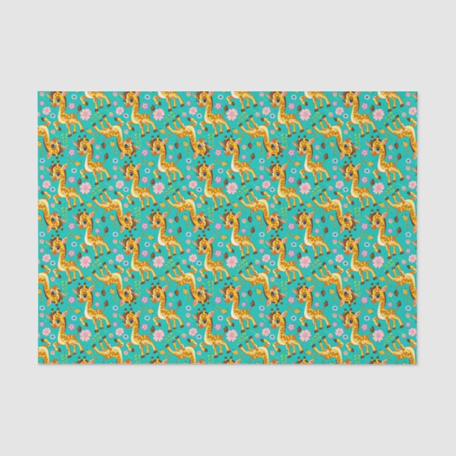 Baby Giraffe  Tissue Paper (Front)
