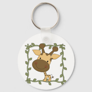 Baby Giraffe Tshirts and Gifts Keychain