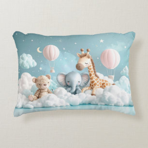 Baby Giraffe with all his friends Accent Pillow