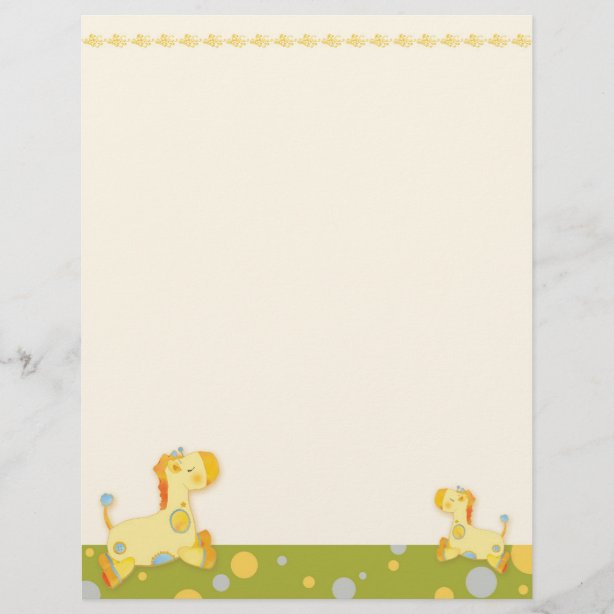 Animal Baby Letterhead Zazzle CA