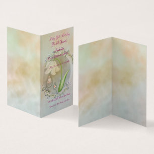 Baby Girl 1sr birthday Flat Card