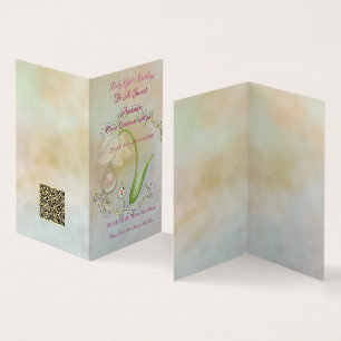 Baby Girl 1sr birthday Flat Card