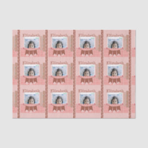 Baby Girl 1st Birthday Pink Scrapbook Tissue Paper