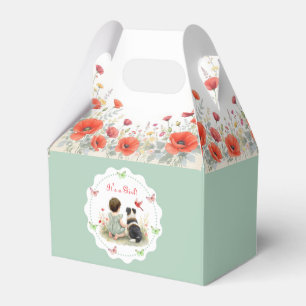 Baby Girl and her Puppy Baby Shower  Favor Box