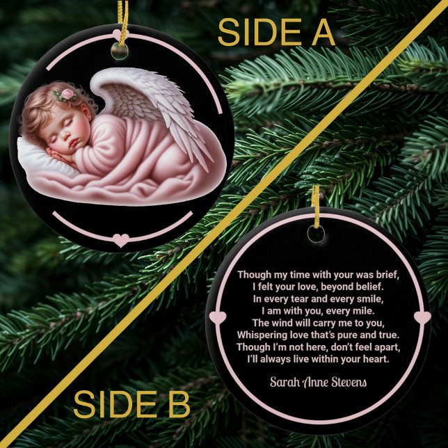 Baby Girl Angel Memorial Ceramic Ornament (Creator Uploaded)