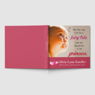 Baby Girl Announcement Guest Book Personalized