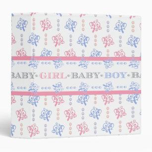 Baby Girl Baby Boy Equal Joy Gender Reveal Party Binder