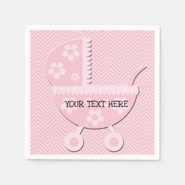 BABY GIRL - BABY SHOWER NAPKINS (Front)
