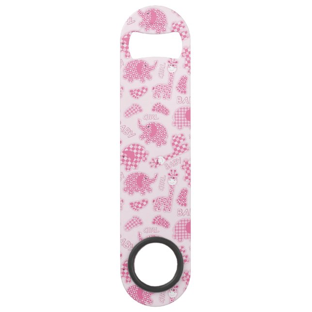 baby girl background speed bottle opener (Front)