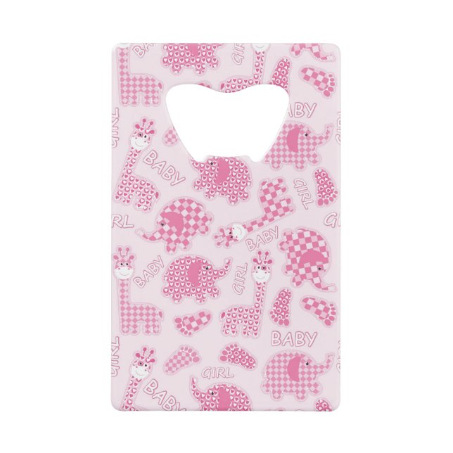 baby girl background wallet bottle opener (Front)