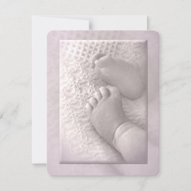Baby Girl Baptism Invitation (Front)