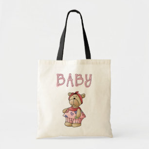 Baby Girl Bear Tote Bag