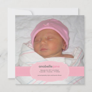 Baby Girl Birth Announcement