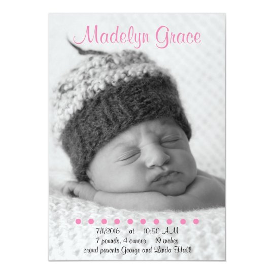 Baby Girl Birth Announcement