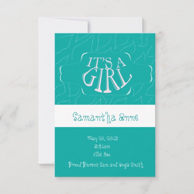 Baby Girl Birth Announcement (Front)