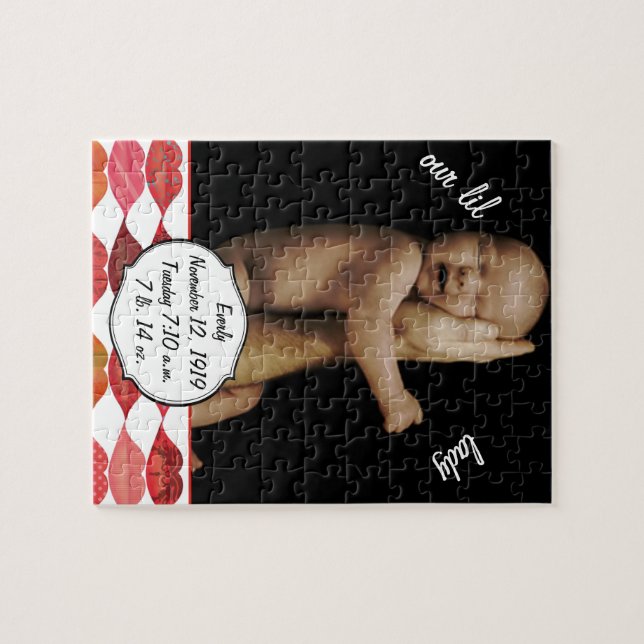 Baby Girl Birth Record Jigsaw Puzzle (Horizontal)