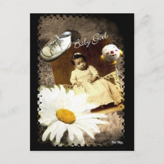 Baby Girl Blak Vintage postcard