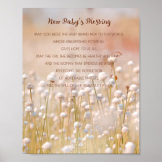 Baby Girl Blessing Wall Decor