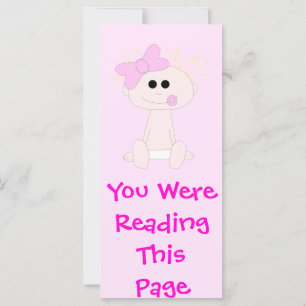 Baby Girl Bookmark Template