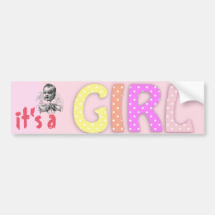 Baby Girl Bumpersticker Bumper Sticker