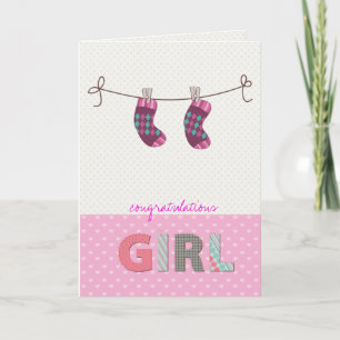 baby girl congratulations card
