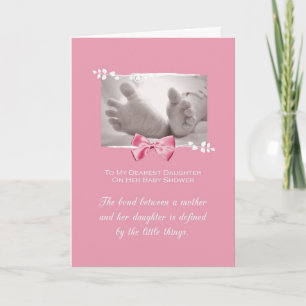 Baby Girl Congratulations Daughter With Baby Feet Card
