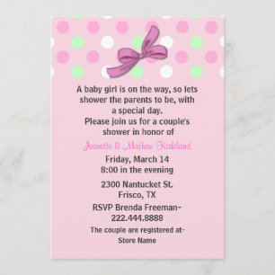 Baby Girl Couple's Baby Shower Invitation