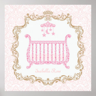 Baby Girl Crib Poster